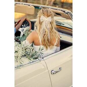 Lulus Mariella White Pearl Tulle Bow